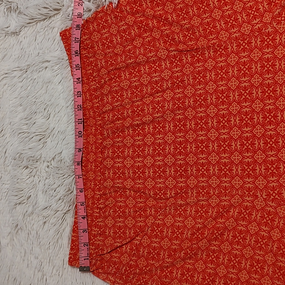Cato Woman Swingy Pull-On Midi Skirt Coral & Orange Stretch Flare Size 18/20W - Picture 7 of 10